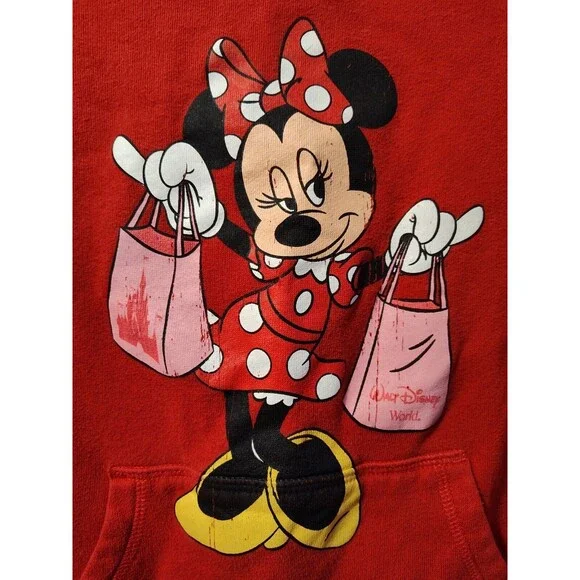 Disney Parks Walt Disney Minnie Mouse Red Sweater Sweatshirt Child's XL Wdw - Picture 6 of 13